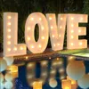 Décoration de fête 91,5 cm lettre géante LED cadre lumineux boîte bébé douche 1er anniversaire décor de mariage noël bricolage nom ballon remplissage