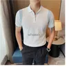 Chemises habillées pour hommes 2023 Polo de luxe à fermeture éclair pour hommes été nouveaux polos manches courtes surdimensionné fermeture éclair ample haute qualité T petit haut taille américaine S-4XL YQ230926