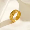 Bröllopsringar vete öron bladring för kvinnor guld färg rostfritt stål engagemang fest kvinnlig dam jubileumsmycken gåvor