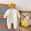 Rompertjes Sanlutoz Mode Baby Rompertjes Met Lange Mouwen Dikker Fleece Warme Winter Babykleding 230925