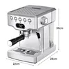 ITALY 20 Bar 1.4L Espresso Coffee Maker Brew Froth Cappuccino Latte Machine Milk Frothing Bubble Steamer