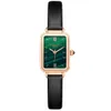 Montres-bracelets Mode Étanche Montre Femme Simple Tempérament Malachite Texture Cadran Net Rouge Même Style Carré Petit Green242O