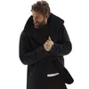 Männer Wolle Winter Dicke Warme Mantel Schaffell Jacke Langarm Pelz Gefüttert Berg Faux Lamm Lose Männliche Jacken