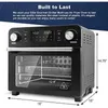 All Steel Exterior, Programmable 24.5Qt. Air Fryer, 12" Pizza Extra Large Capacity Convection Countertop Oven, Temperature +