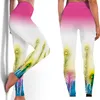 Push up Peacock Print Gym Leggings Femmes hautes Leggins Stretch Athletic Sexy Pants Femme décontractée