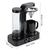 Mini Machine à café automatique américaine, 220V, avec affichage de l'horloge, prise AU, noir et blanc, accessoires d'outils