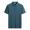 Polo da uomo Casual 2023 Estate Manica corta Solid Blu Polo Camicia di marca Abiti di moda per uomo Oversize 3XL 4XL