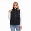 Gilets pour femmes Hommes Femmes Hiver Gilet chauffant Manteau de couleur unie Noir 9 zones de chauffage chaud avec contrôle de température réglable