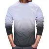 メンズTシャツスリムフィットメンサマーカジュアルスポーツシャツファッションラペル3Dグラデーションラウンドワーク