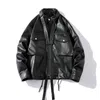 Men's Fur Man PU Leather Jackets Zipper Jacket Casual Men