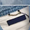 Модная брендовая унисекс летняя однобортная джинсовая рубашка Emed L с короткими рукавами и лацканами