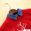 Bow Ties Denim Lapel Shirt Detachable Collars For Children Girls False Collar Fake Boys Blouse Clothes Accessories