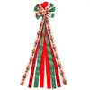 Decorazioni natalizie 1pc grande fiocco appeso albero di Natale Top ornamenti Bowknot 2024 anni Noel Navidad Party Home Decor Supplies