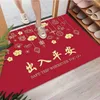 Mattan tecknad film Lucky Cat Area Rugs Non-Slip Foot Pad Home Bedroom Entrance Mattor Luck Rich och Auspicious Red Carpet 230926