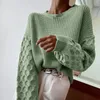 Women's Sweaters Womens 2023 Fall Fashion Pullover Crewneck Long Sleeve Cable Knit Sweater Casual Chunky For Women Petite Size