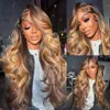 Wigs Brazilian Human Hair Blonde Highlight Lace Front Wig Body Wave 360 Full Lace Wig Synthetic Pre plucked Honey Blonde Wig
