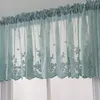 Curtain Half Semi Cafe Short Window Embroidered Curtains Embroidery Macrame Lace Valance Elegant