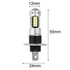 カーヘッドライト1ペア12V DC H1 4014 30 SMD 6500K LEDヘッドライトドライビングフォグランプ