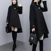 Dames Wollen Jassen Voor Vrouwen Poncho 2023 Herfstkleding Cape Koreaanse Mode Dames Halflange Mantel Jas Sjaal Chamarras Para Mujer