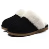 Zapatillas Shevalues Inicio Piel Mujer Invierno Casa Zapatos Cálido Corto Peluche Moda Fluffy Gamuza Memoria Espuma Fuzzy 230925