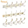 Towel Racks White Robe Hook Wall Mount Towel Holder Bathroom Accessories Organizer Luxury Clothes Hook Rack 230926