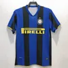 09 10 Milito J.Zanetti Retro Soccer Jerseys 95 96 97 98 99 Djorkaeff Sneijder Classic Maglia 02 03 10 11 07 08 09 Zamorano Inters Ibrahimovic Vintage Football Jersey