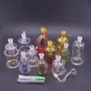 5pcs Set Narguilé Mini Bong En Verre Tuyaux D'eau Recycleur En Verre Enivrant Fumer Cendrier Bongs Tuyau Émoussé Plate-forme D'huile À Main avec Tuyau Et Tuyau De Brûleur À Huile En Verre Mâle De 10 Mm