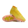 High Ankle Soccer Shoes Zoomes Mercurial Superfly ix Elite AG Boots Cleats Lace-up Outdoor Football Boots Scarpe Da Calcio Size US6.5-11