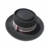 Cappello Fedora classico da donna a tesa larga in calda lana con nastro colorato Cappello Panama in feltro stile retrò213R