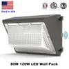 Outdoor LED WallPack Lamp 120W Dusk to Dawn Commercieel Industrieel Wandarmatuur Verlichting 5000K IP652261