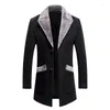 Men's Wool Winter High-end Boutique Thickened Warm Men's Casual Business Woolen Coat Male Slim Long Jacket Size M-5XL