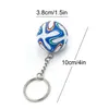 Nyckelringar Lanyards Sport Football Keychain Twee Länder Sport bilväska Ballflagg Key Chain för män Spelare Fashion Gifts Drop Delive Dhhwr