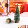 Dekoracje świąteczne mini drzewo małe cedrowe pulpit Led Led drzewa na rok dekoracja domu upuszcza dostawa ogrodu świąteczny impreza sup OTPJ9