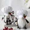 Christmas Decorations Chef Hat Rudolph Doll Home Window Faceless Gnome Decoration Children's Gifts Ornament Year 2022 Decor N236t