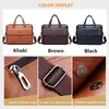 Bortkyror Buluo Men PU LÄDER SKULDFashion Business Bags Handväskor Black Bag Men For Laptop Bortecks ​​Bag 230925