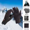 Gants à cinq doigts Gants d'hiver pour hommes imperméables coupe-vent gants froids Snowboard moto équitation conduite chaude écran tactile gant à glissière 230926