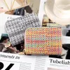 Fashion Woven Style Card Bag Women's Card Holder Large Capacity Zipper Coin Pouch Credit Card Organizer