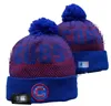 Chicago Beanie Cubs Beanies Kuzey Amerika Beyzbol Takımı Yan Yama Kış Yün Spor Örgü Şapkas Kapları A1