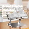 Desk Drawer Arrangörer Justerbar bok Stand Multi Heights Angels Cookbook Bracket Reading Holder For Office School Laptop Tablet Drop 230926