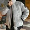 Giacche da uomo Accogliente giacca con cerniera spessa Cappotto Temperamento Giacca a vento da uomo Tinta unita Streetwear