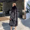 Women's Fur Winter Coat Long Plush Jacket Female 2023 In Outerwears Ladies Faux Women Black Fluffy Teddy