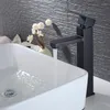 Robinets de lavabo de salle de bains Vidric, robinet de lavabo carré noir mat, mitigeur de lavabo à poignée unique Torneira Da Bacia