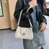 Borse da sera Retro ascelle da donna 2023 Autunno Inverno Moda Texture Borse quadrate Borsa a tracolla da moto personalità