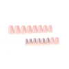 False Nails Bright Surface Pink Fake With Decor Natural Unbreakable Nail Simple Wear For Girl Dress Matching