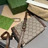Luksusowy designer klasyczny bagażnik Płótno Crossbody Bag Włosze Mini Man Vintage Torba na ramię podwójna litera Wysokiej jakości luksusowa torebka torba na zakupy