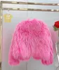 Womens Fur Faux Whitney Wang Designer Estilo Outono Inverno Moda Streetwear 3D Lantejoulas Florais Bordado Casaco Real Mulheres Outwear 230925