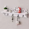 Decorative Objects Figurines Creative Keychain Organizer Sweet Home Wall Mounted Rack Door Hanger Hook Storage for Coat Hat Clothes Key White 230926