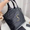 مصمم أكياس كتف كبيرة طقوس سعة كبيرة Icare Maxi Bag Bag Bags Beach Pags أصلي نساء من الجلد يحمل شبكة Lattic