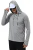 Mens Hoodies Sweatshirts Lång ärm Upf 50 Rash Guard Hoodie Fitness Tracksuit Running Jogger Shirt Athletic Fishing Handing Workout Shirts 230925