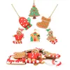 PVC Soft Plastic Christmas Pendant Gingerbread Man Decoration Gift Diy Snow Scenery Decoration